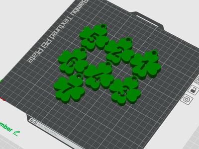 Four-leaf clover keychain