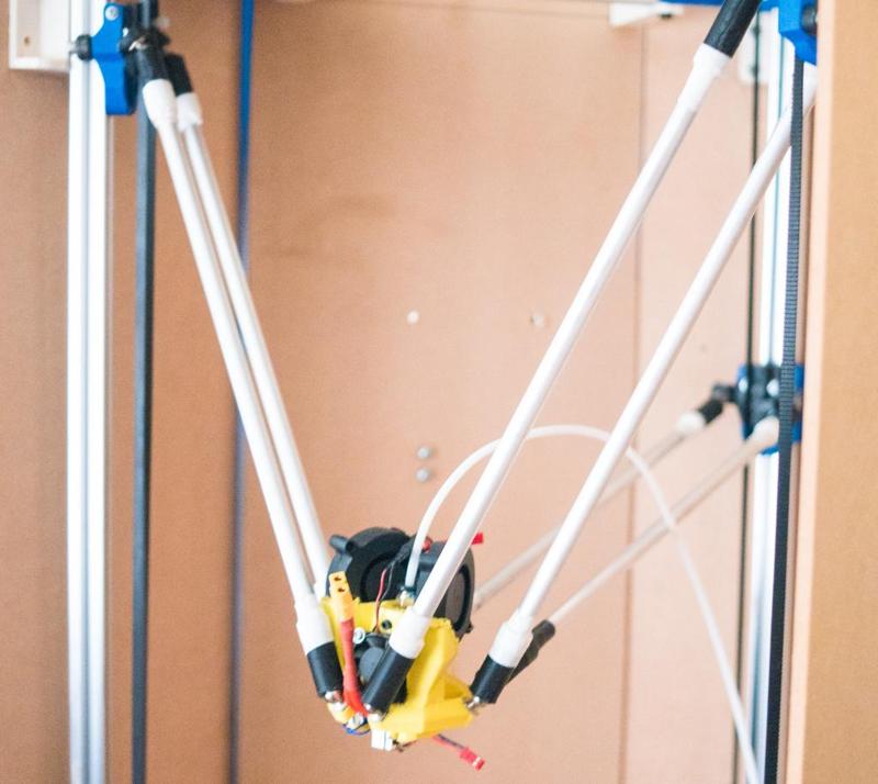 One piece, e3d v6 Kossel Effector for magnetic rod ends