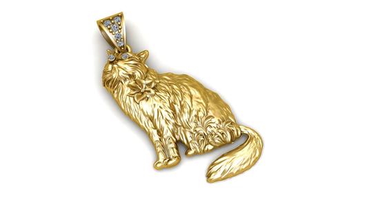 CAT ANIMAL PENDANT 3D PRINTABLE MODEL