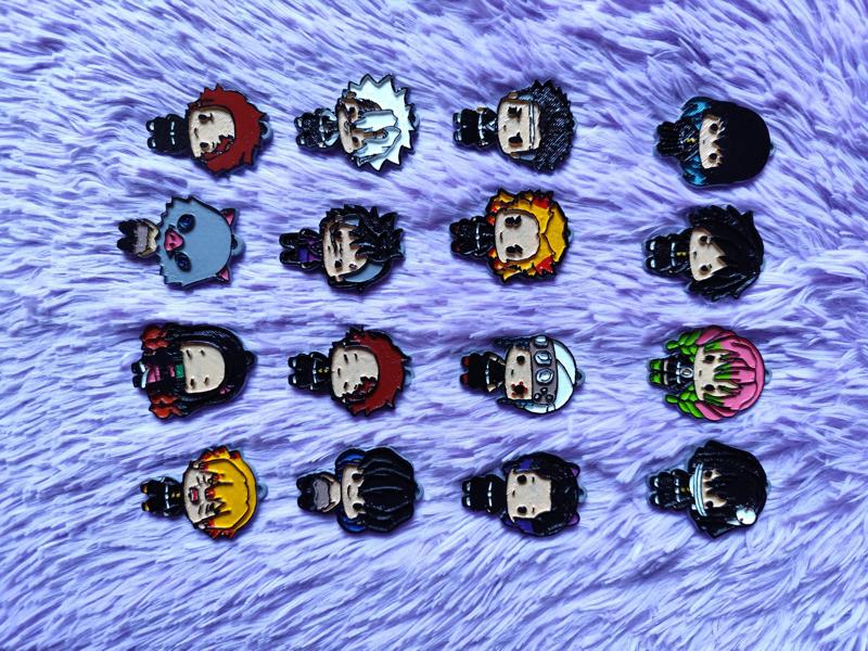 Pack of 16 key rings of Kimetsu No Yaiba