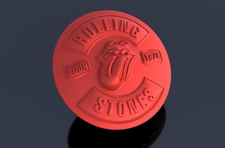 High Relief Button "Rolling Stones Tour 1978".