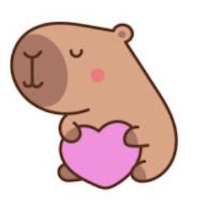 Capybara heart cookie cutter