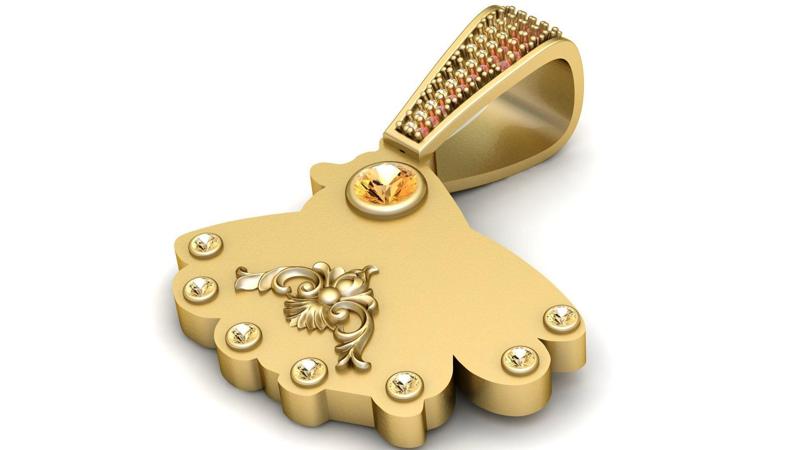HEN GOLD PENDANT 3d printable model