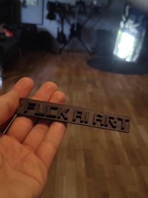 FCK AI ART KEYCHAIN