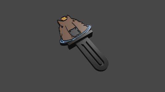 Bookmark "Capybara with tangerine on the head" (Bookmark Capybara)