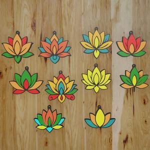 PACK 10 KEYCHAIN KEYRINGS / KEYCHAIN Sacred Lotus Flowers (STL and 3MF)