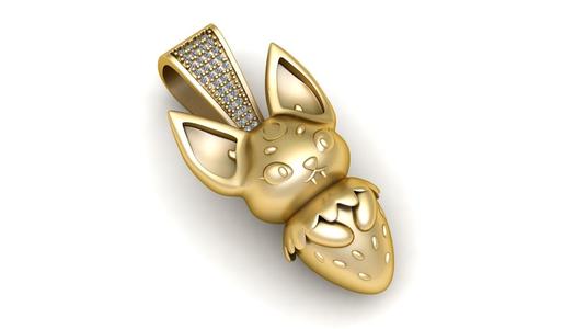 BABY MOUSE GOLD PENDANT   3d printable model