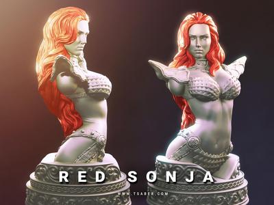 Red Sonja Bust - 3d print