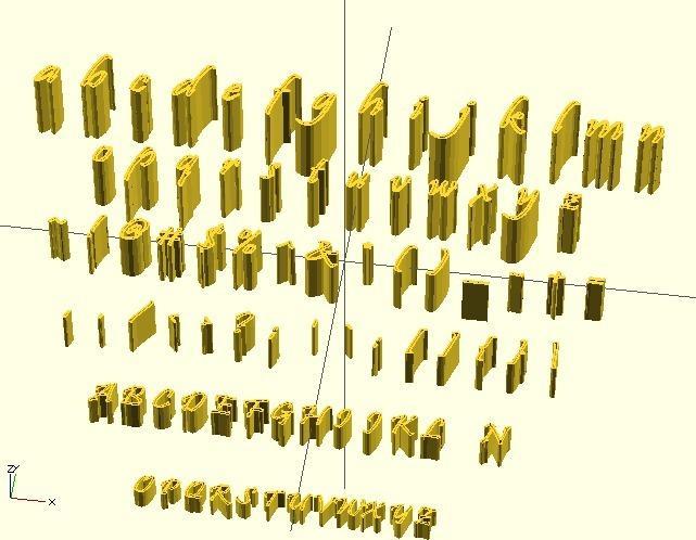 Inkscape font4OpenSCAD extension