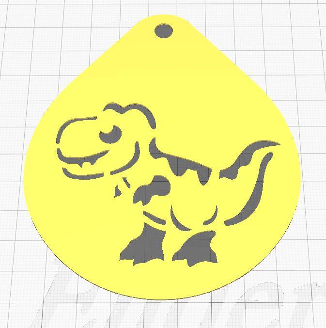 STENCIL T REX CUTE