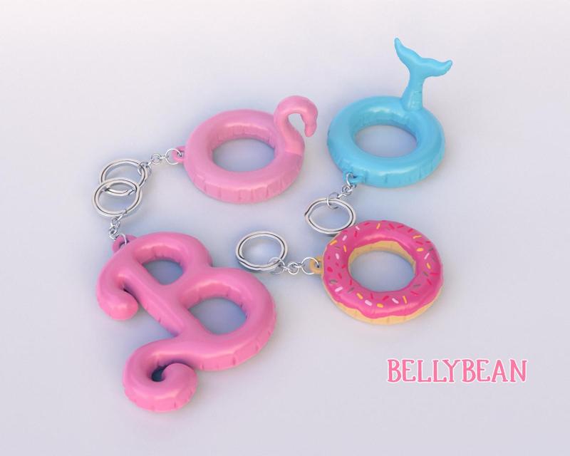 Barbie - Keychain Set of Pool Party Swim Ring