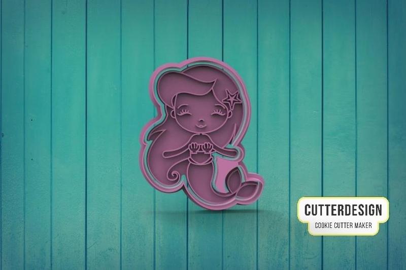 Mermaid Mermaid Cookie cutter M2