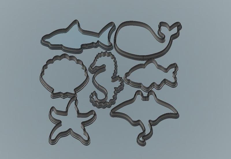 Sea/Ocean cookie cutters