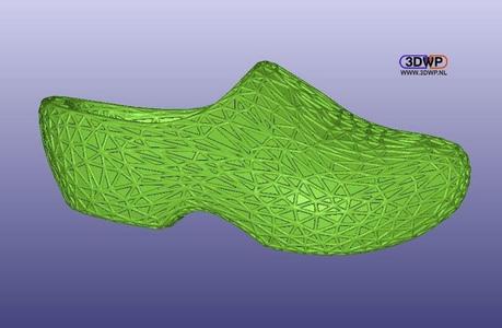 Webbed Wooden Shoe (Voronoi Style Surface Clogs)