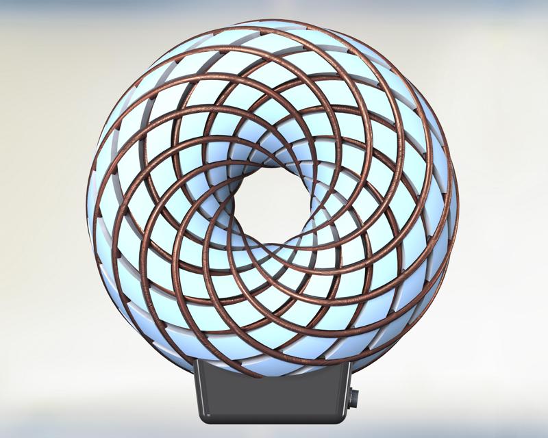Rodin Coil Torus .STL 12 INCHES Diameter Coil + Coil Holder | iToroid Vortex Wave Field Generator | PEMF Coil 2 x 12 groves