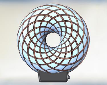 Rodin Coil Torus .STL 12 INCHES Diameter Coil + Coil Holder | iToroid Vortex Wave Field Generator | PEMF Coil 2 x 12 groves
