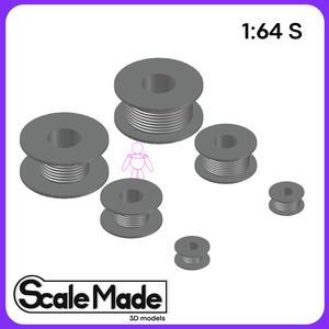 Cable drum / wire spool - S scale 1:64