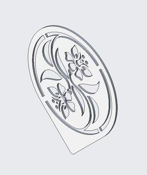 STENCIL, LOTUS FLOWER, COFFEE/MILK TART