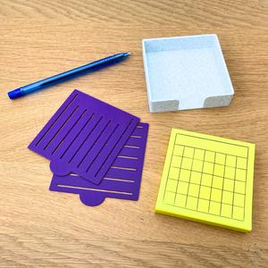 Post-it case and calendar stencil set template