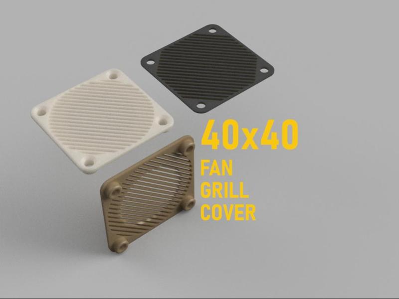 40x40mm Fan Grill Cover – Fast & Easy Print