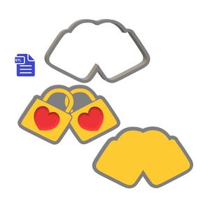 3pc Valentine Padlock Bath Bomb Mold