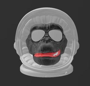 Suporte Alexa Echo Dot 4a e 5a Geração Macaco Astronauta De Óculos Escuros