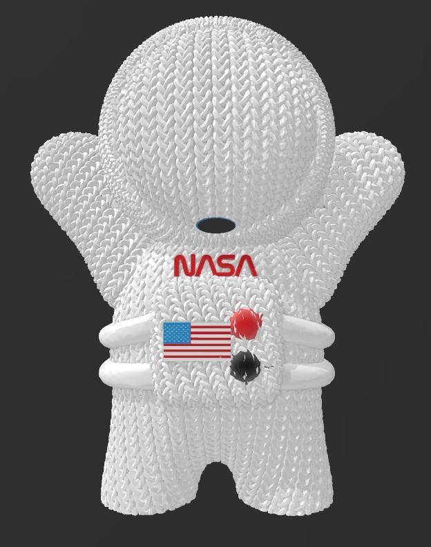 Suporte Alexa Echo Dot 4a e 5a Geração Astronauta Crochê + BONUS