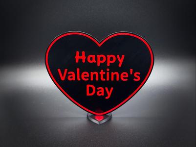 Valentines Day Sign with Heart Stand