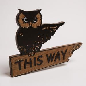 Halloween Owl Wayfinding Sign