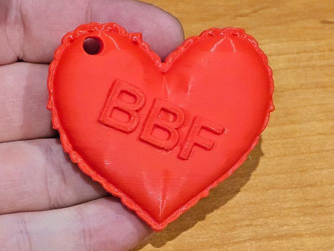 BBF Best Boyfriend heart keychain Valentine's Day