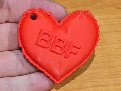 BBF Best Boyfriend heart keychain Valentine's Day