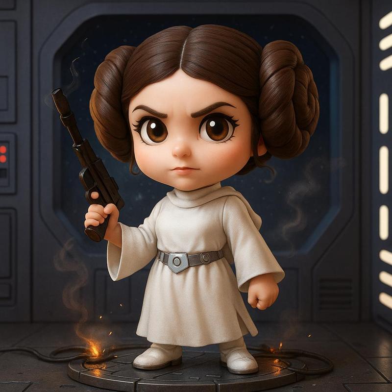 Princess Leia Organa Star Wars Chibi Diorama