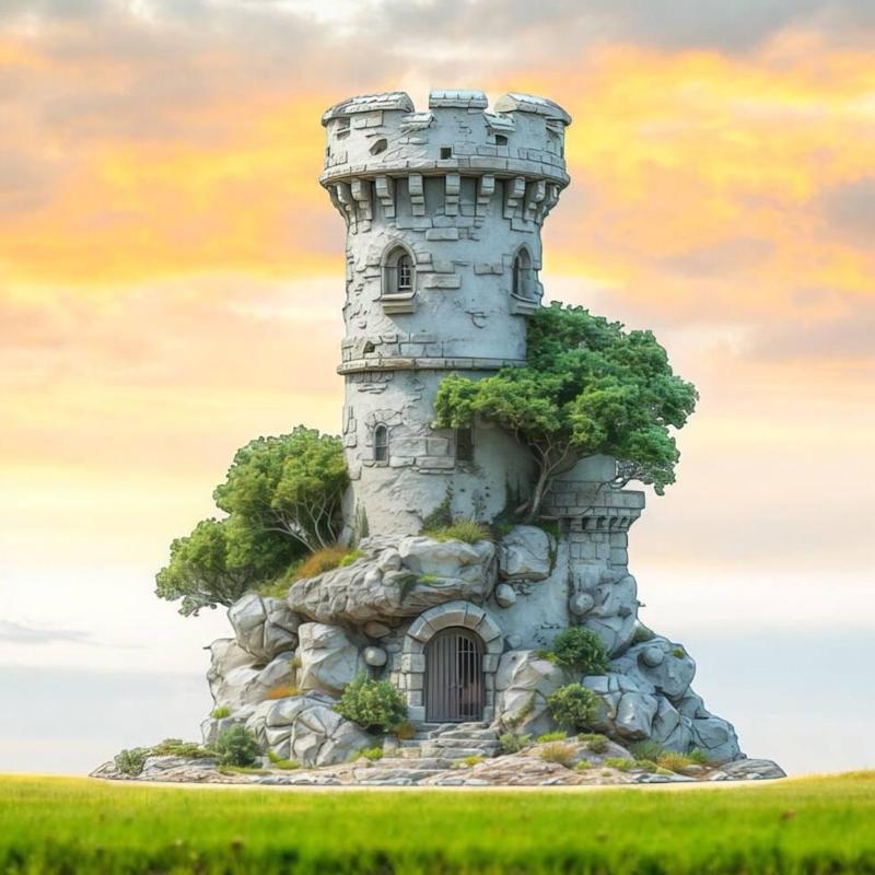 “Mystic Watchtower of Elderglen – Fantasy 3D Printable Model”