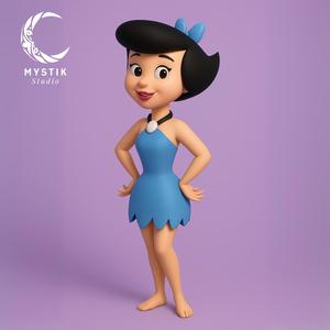 Betty Rubble – Cartoon 3D Figure | Betty Mármol