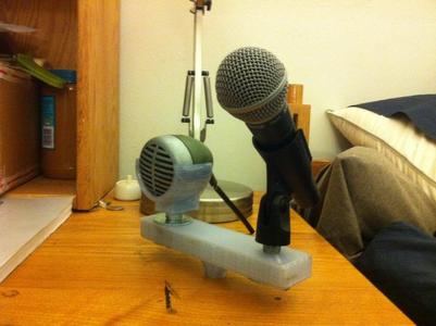 Dual Microphone stand adapter for Shure 520DX Green Bullet/ SM58