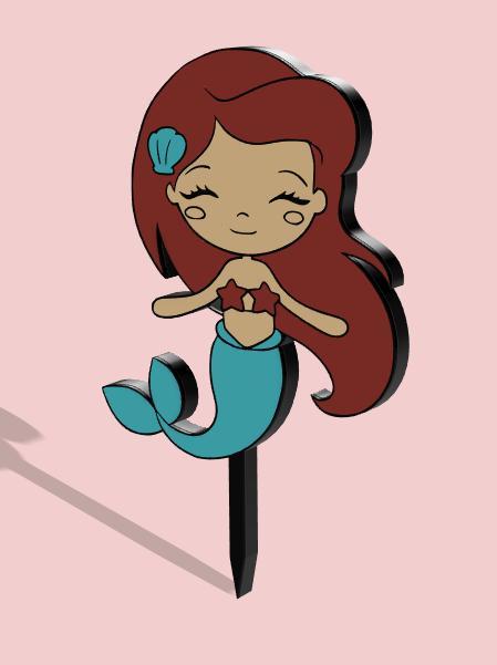 mermaid cake topper