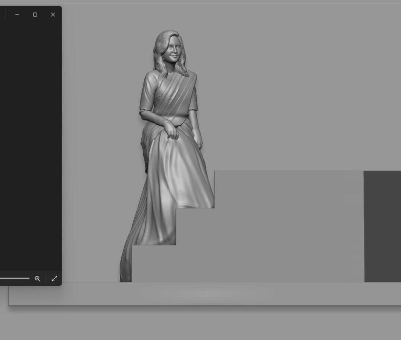 girl stand on stairs