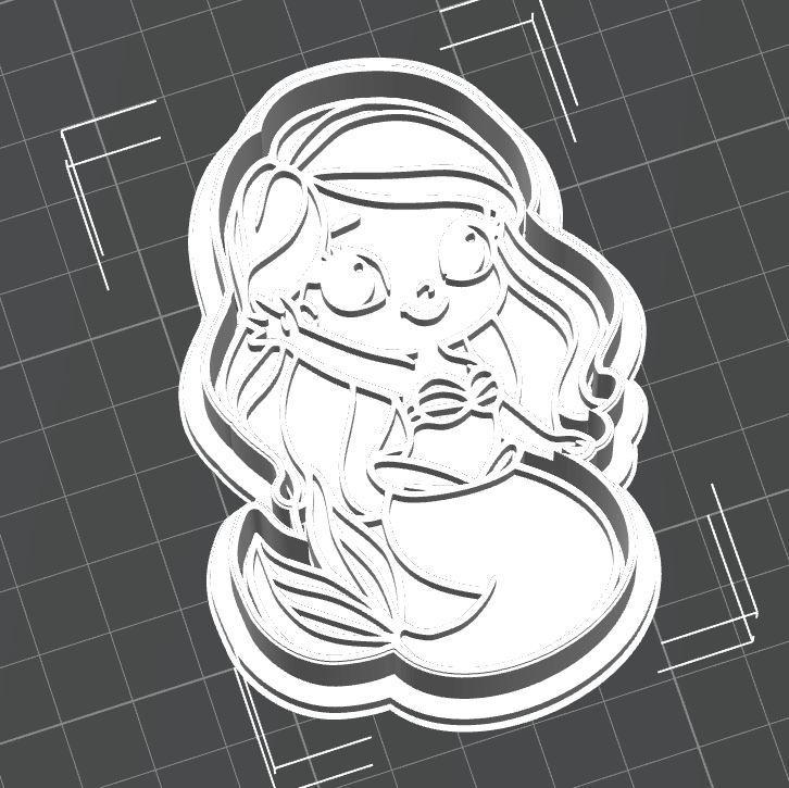 Pretty Mermaid Cutter and Stamp Cookie