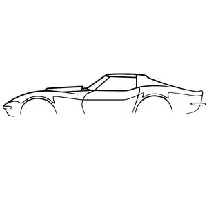 Chevrolet Corvette C2 Grand Sport Silhouette Wall Art