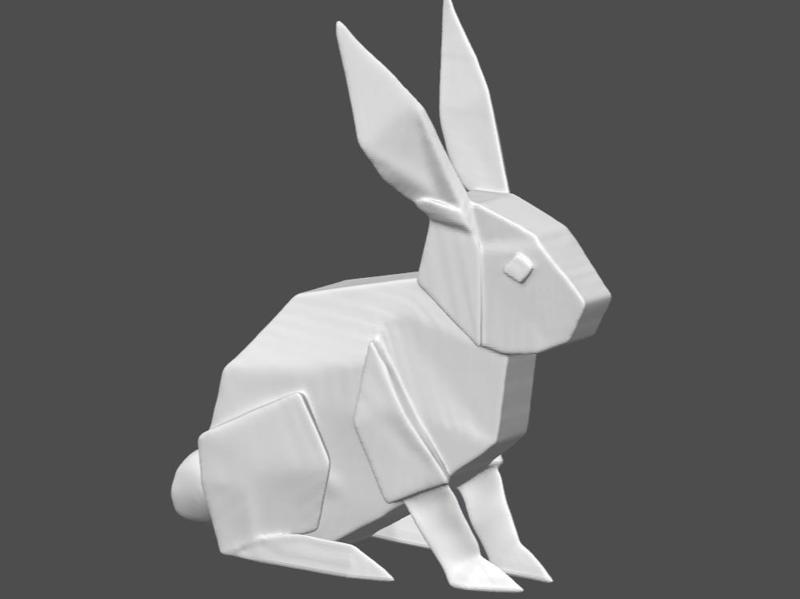 Low Poly Origami Easter Bunny