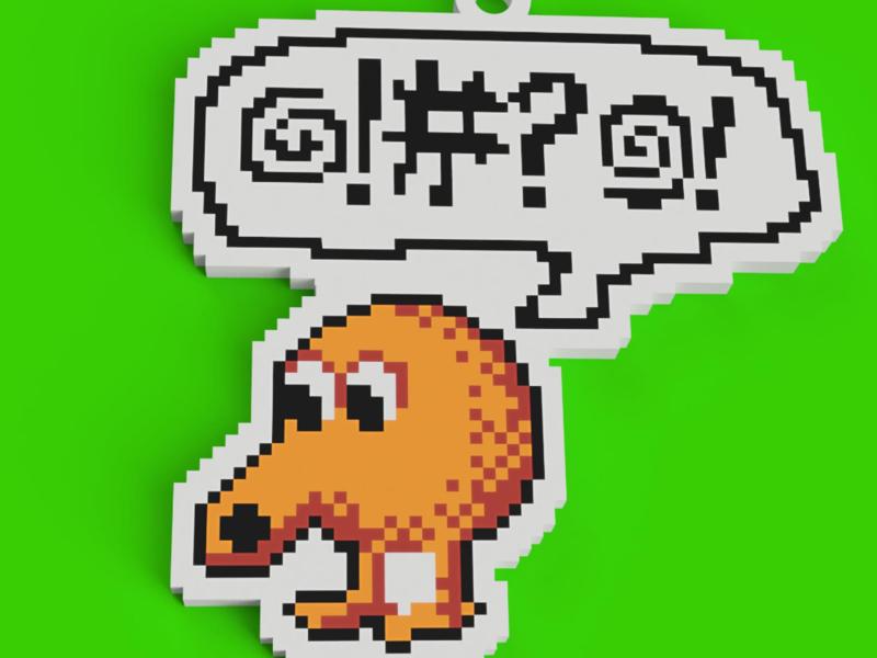 80s Q Bert Keychain - Low purge