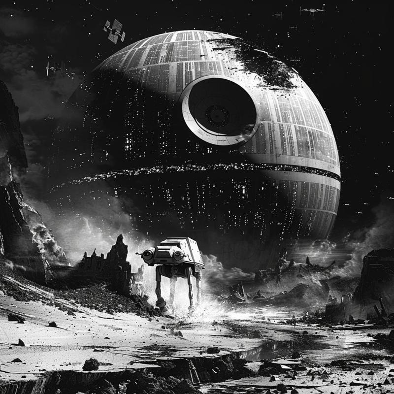 Introducing the HueForge 3D Printed Black and White Star Wars Death Star