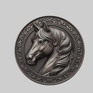 Horse Animal Head Horse Animal Medallion for CNC Router Laser & 3D Printer
