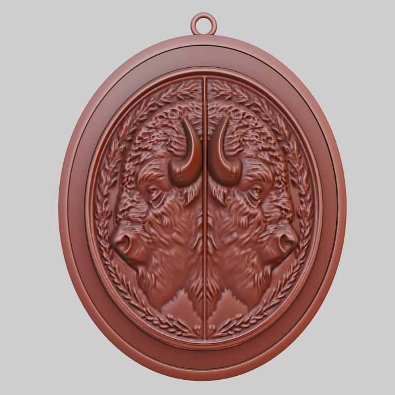 Buffalo Animal Pendant Buffalo Animal Necklace for CNC Router Laser & 3D Printer