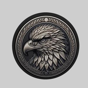 Hawk Animal Head Hawk Animal Medallion for CNC Router Laser & 3D Printer