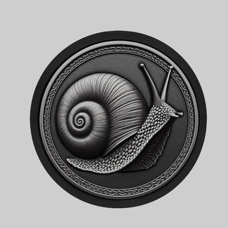 Snail Animal Head Snail Animal Medallion for CNC Router Laser & 3D Printer