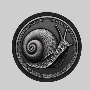 Snail Animal Head Snail Animal Medallion for CNC Router Laser & 3D Printer