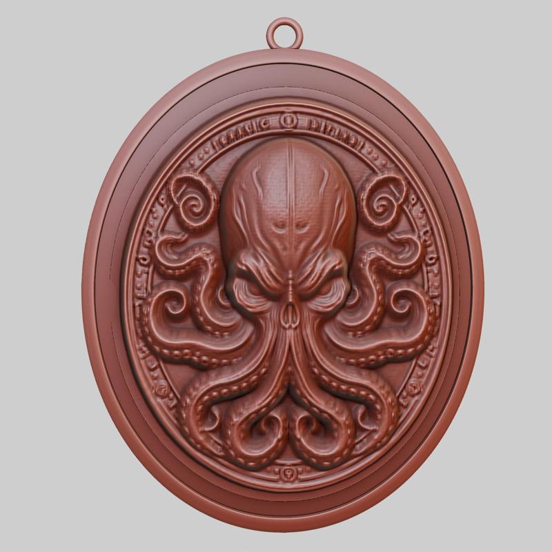 Octopus Animal Pendant Octopus Animal Necklace for CNC Router Laser & 3D Printer