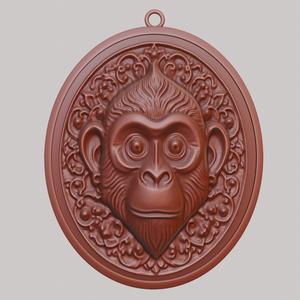 Monkey Animal Necklace Monkey Animal Pendant for CNC Router Laser & 3D Printer