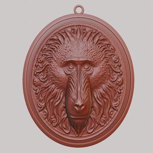 Baboon Animal Necklace Baboon Animal Pendant for CNC Router Laser & 3D Printer